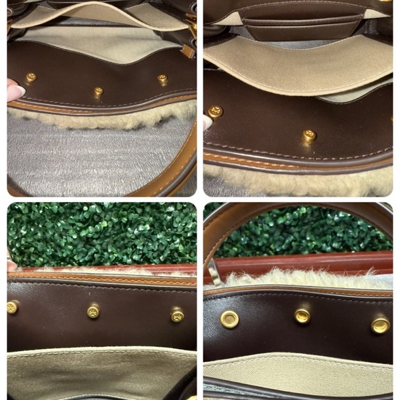 Tory Burch Lee Radziwill PetTory Burch Lee Radziwill Petite Double Bag Shearling - Picture 10 of 12